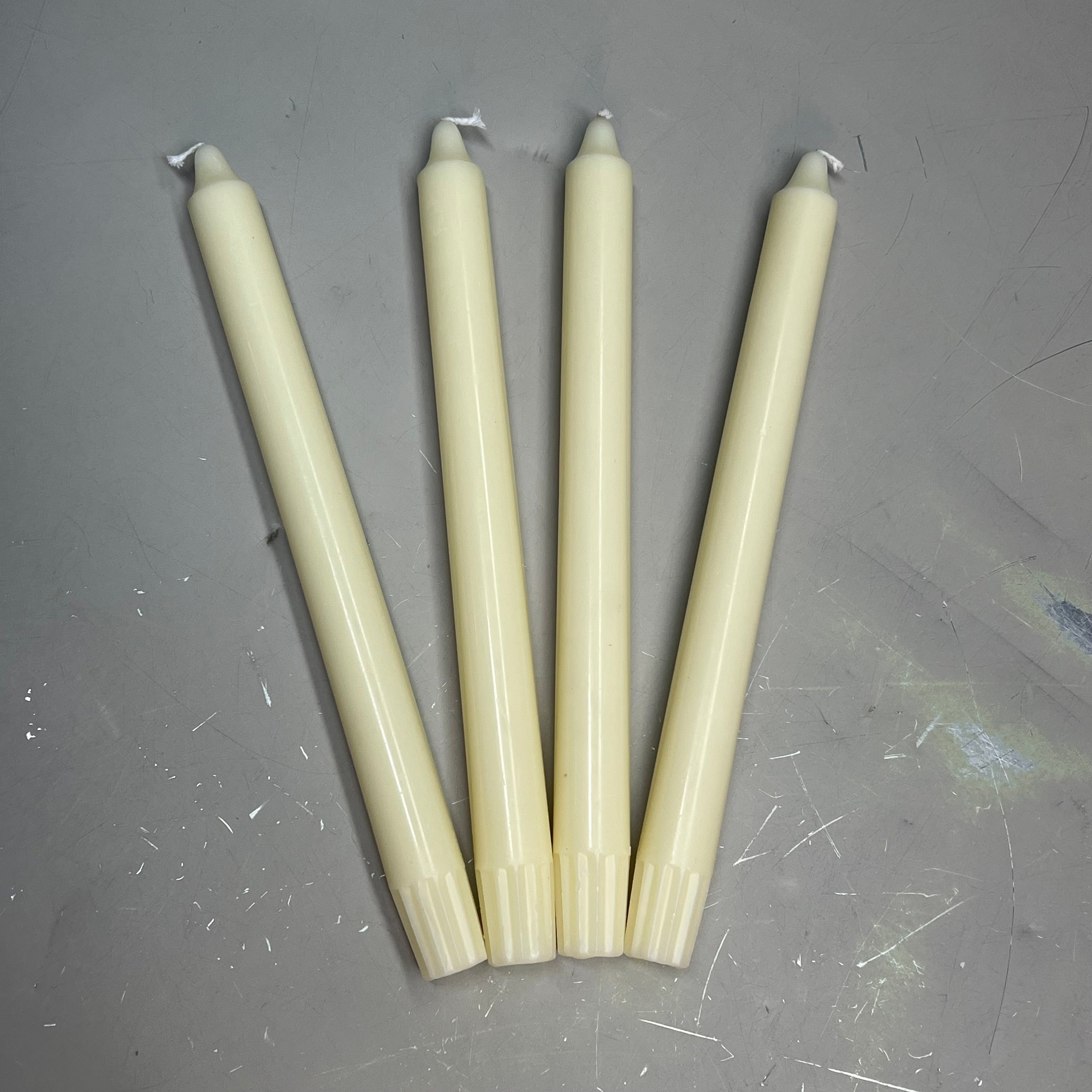 CREATIVE CO-OP (12 PACK) Taper Candles Unscented 10 Hr Burn 10"H White CD2012