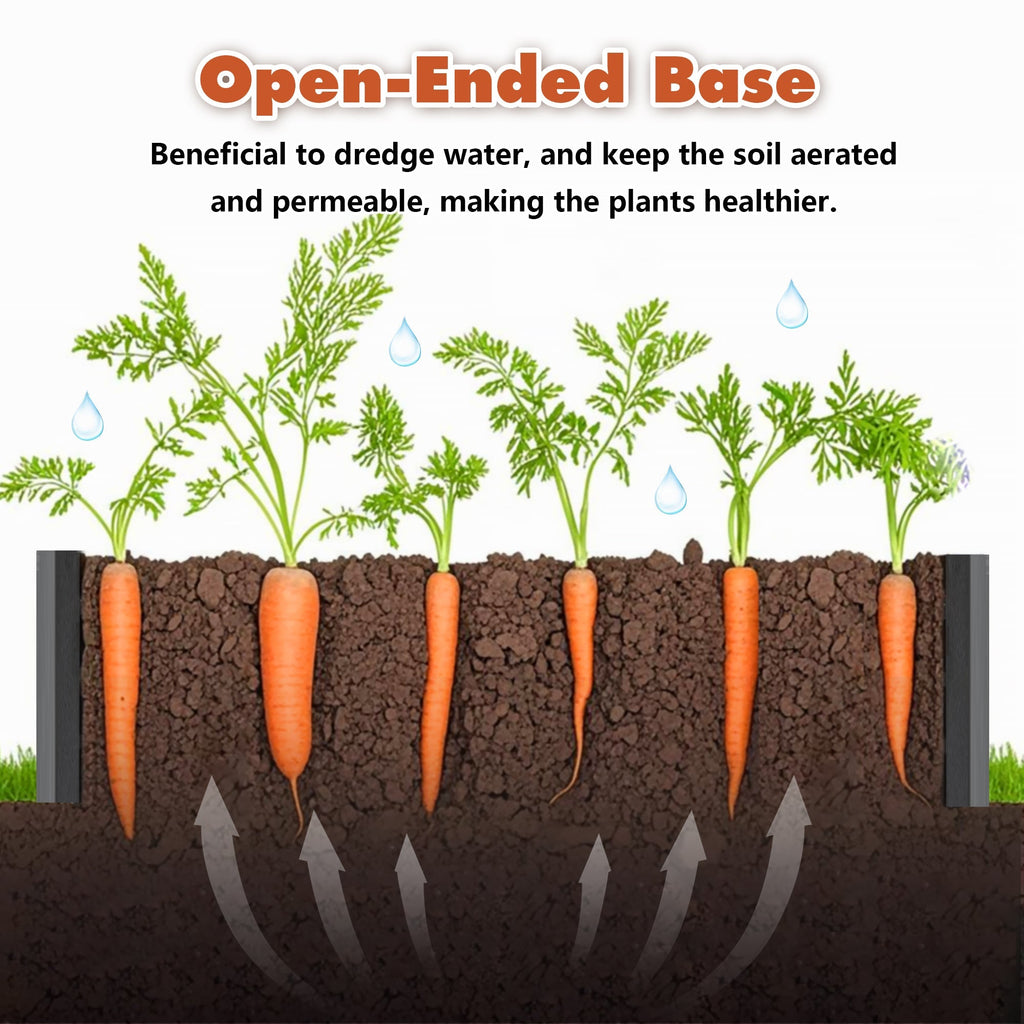 6x3x1 FT Metal Raised Garden Bed Outdoor Planter