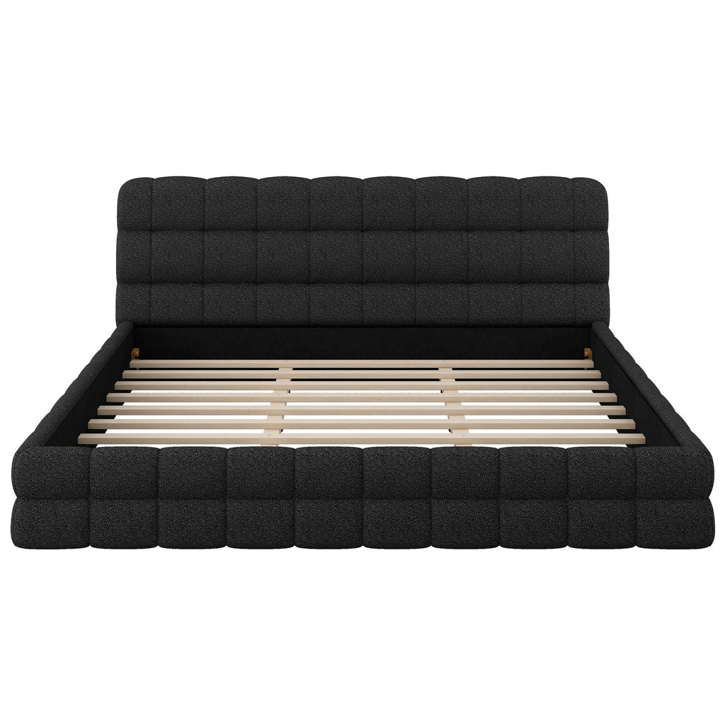 Upholstered Platform Bed With Headboard