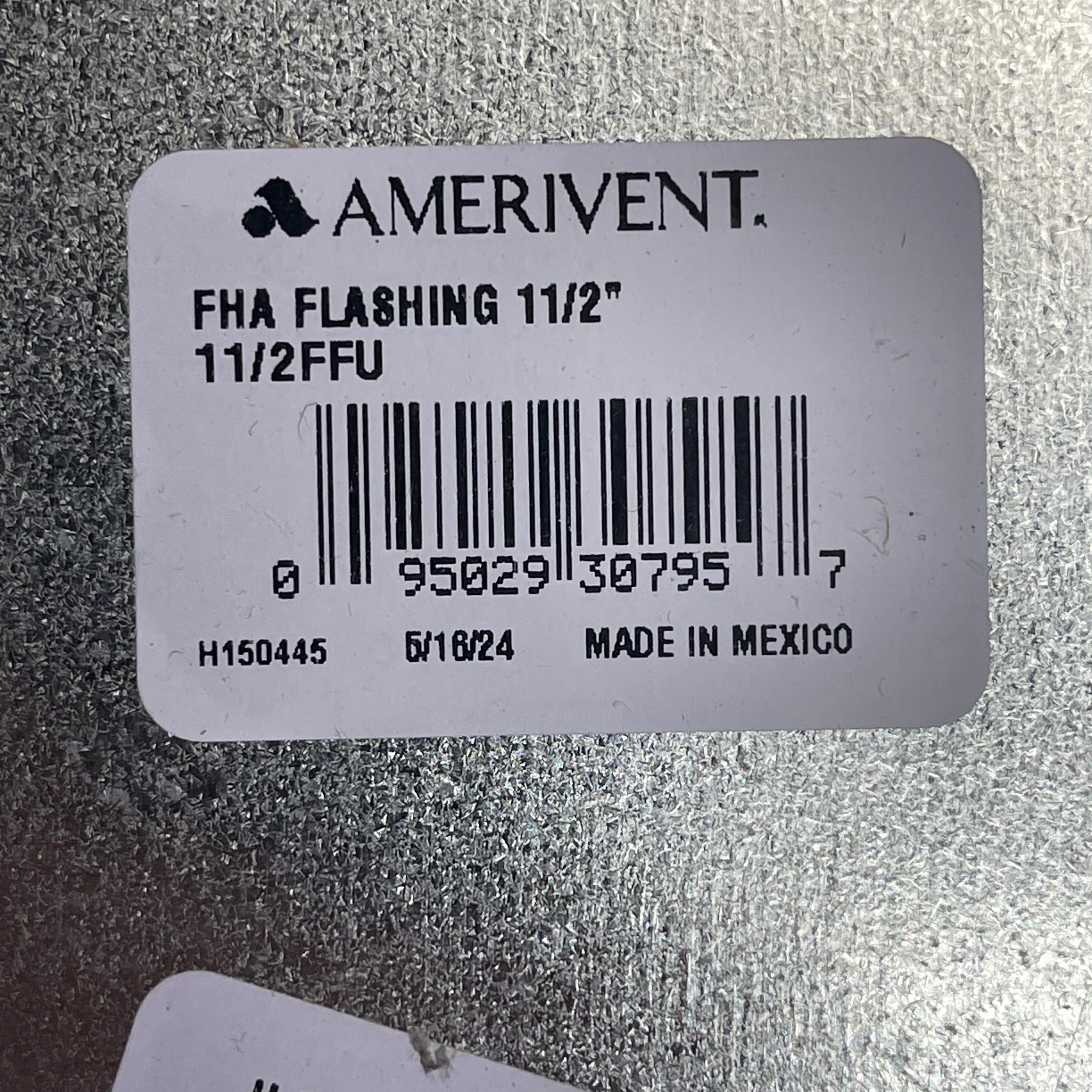 AMERIVENT Round Vent Flashing 1-1/2" Dia Galvanized Steel AMV112FFU