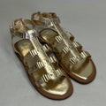 VINCE CAMUTO Leather Studded Gladiator Sandals Women's Sz 9M Egyptian Gold