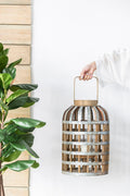 Decorative Lantern With Handle Wooden Lantern For Indoor Outdoor Home Garden Wedding