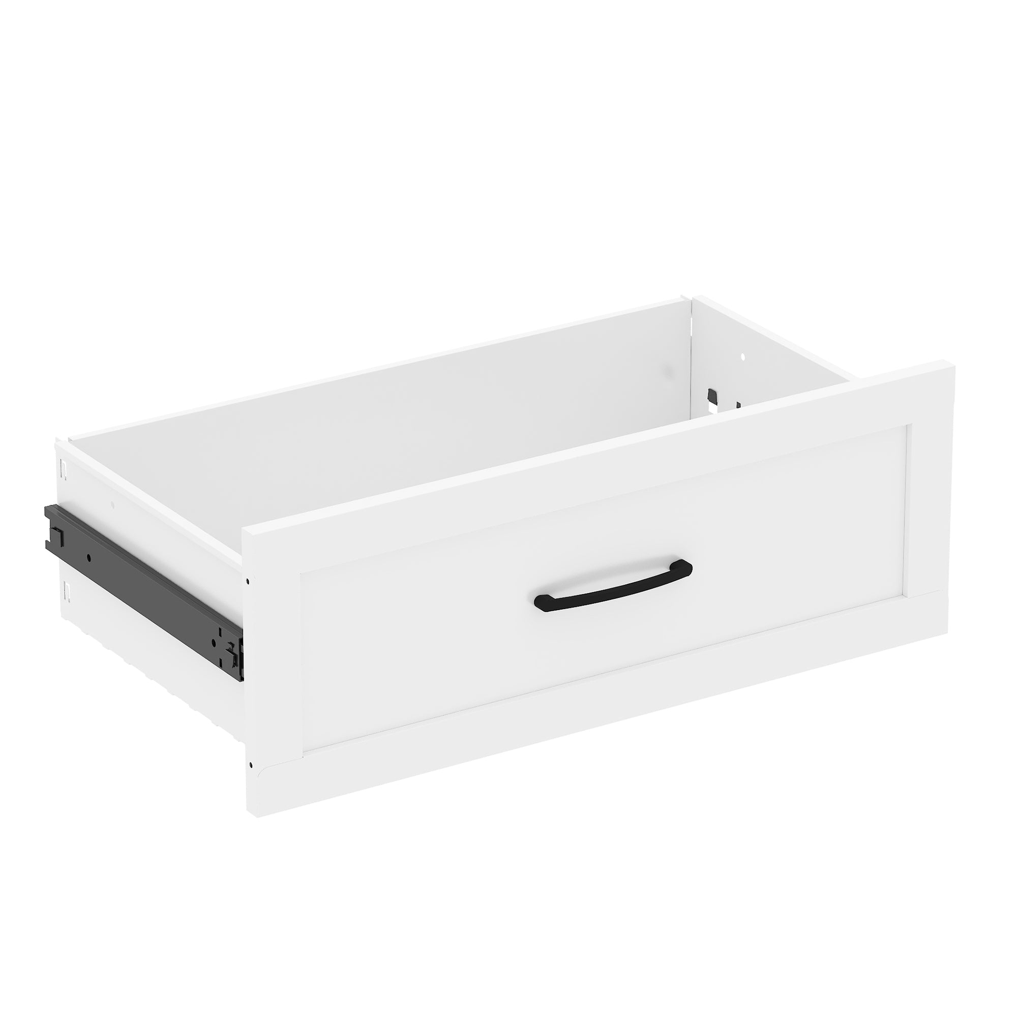 9 Drawer White Metal Dresser with Quiet-Glide Rails