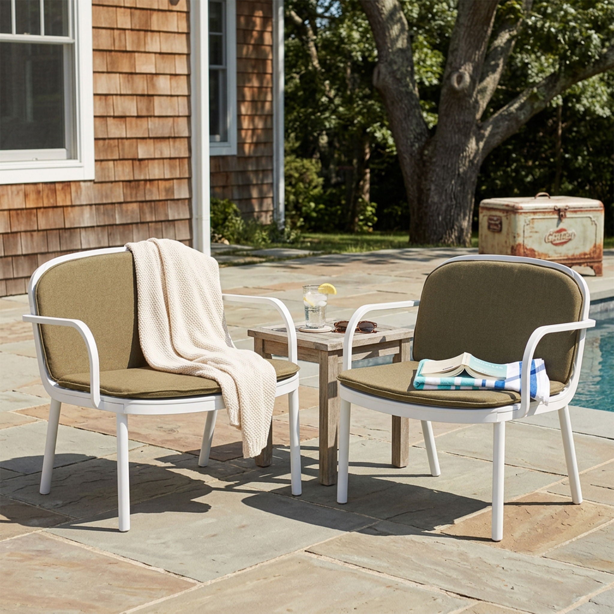 Luna Outdoor Club Chair Set of 2