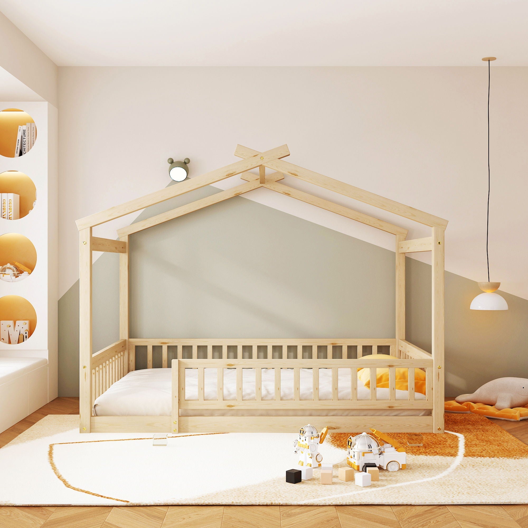 Bed House Bed Frame With Fence