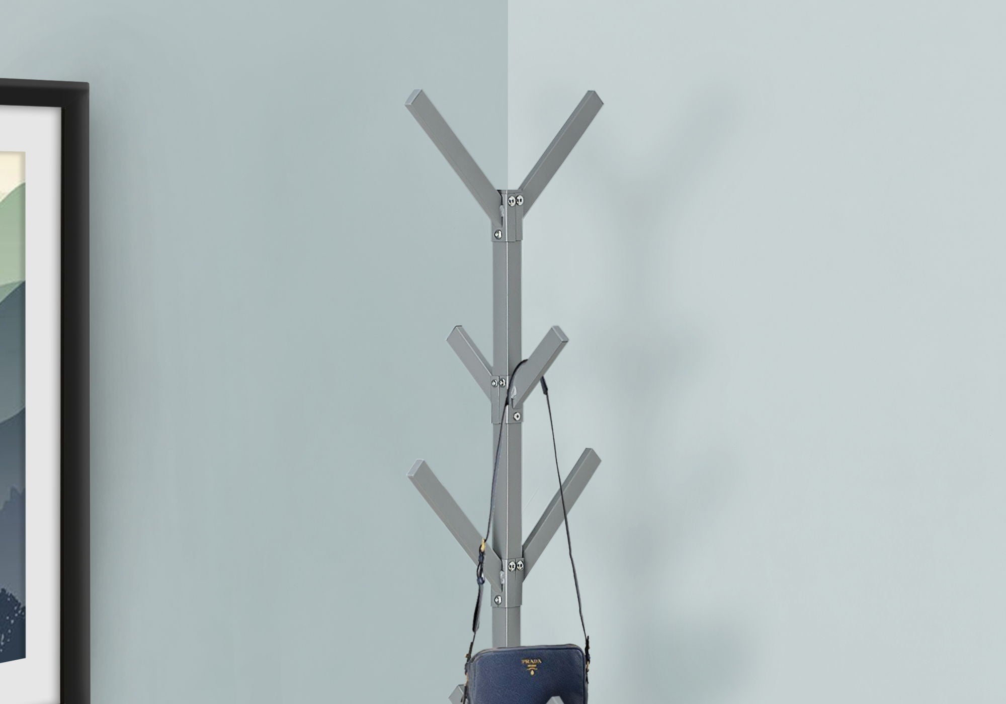 Coat Rack, Hall Tree, Freestanding, 8 Hooks, Entryway, Contemporary & Modern
