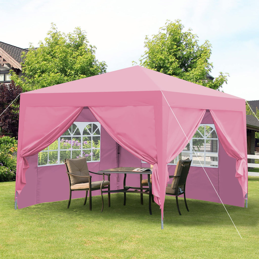 Outdoor 10x10 Ft Pop Up Gazebo Canopy Tent with Removable Sidewalls