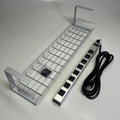 SITONIT Cable Caddie Basket & 15 AMP 125 Volt 8' Cord Power 26" L Silver 3128022