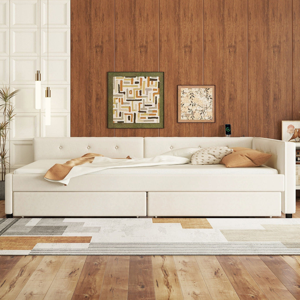 Platform Bed With USB Ports