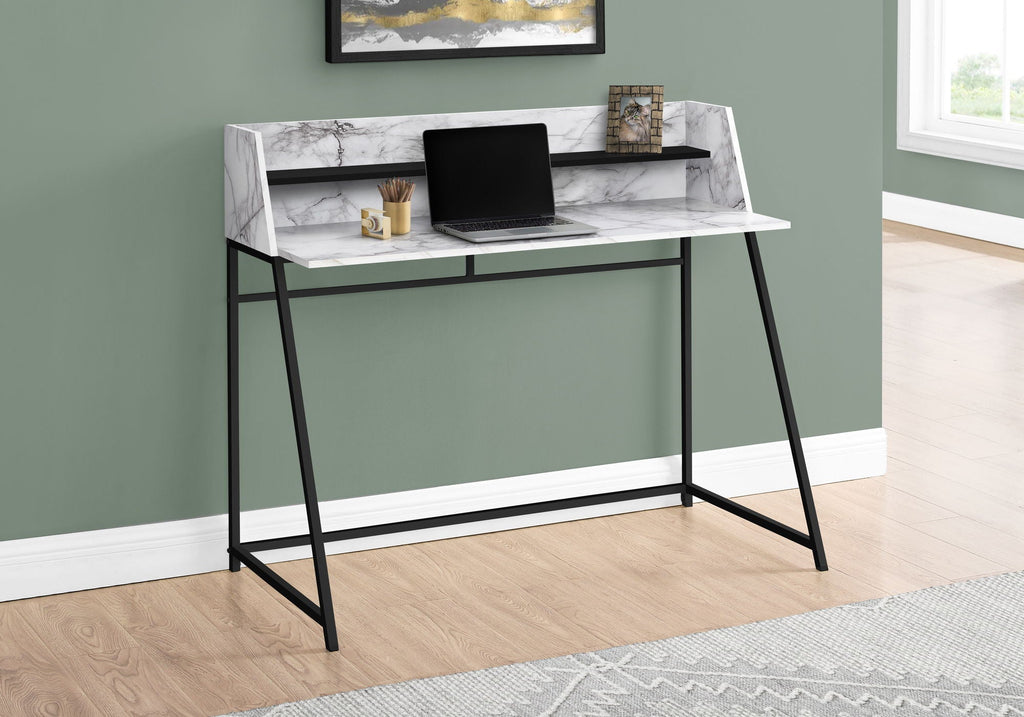 Computer Desk for Home Office Laptop with Storage Shelves, Contemporary & Modern