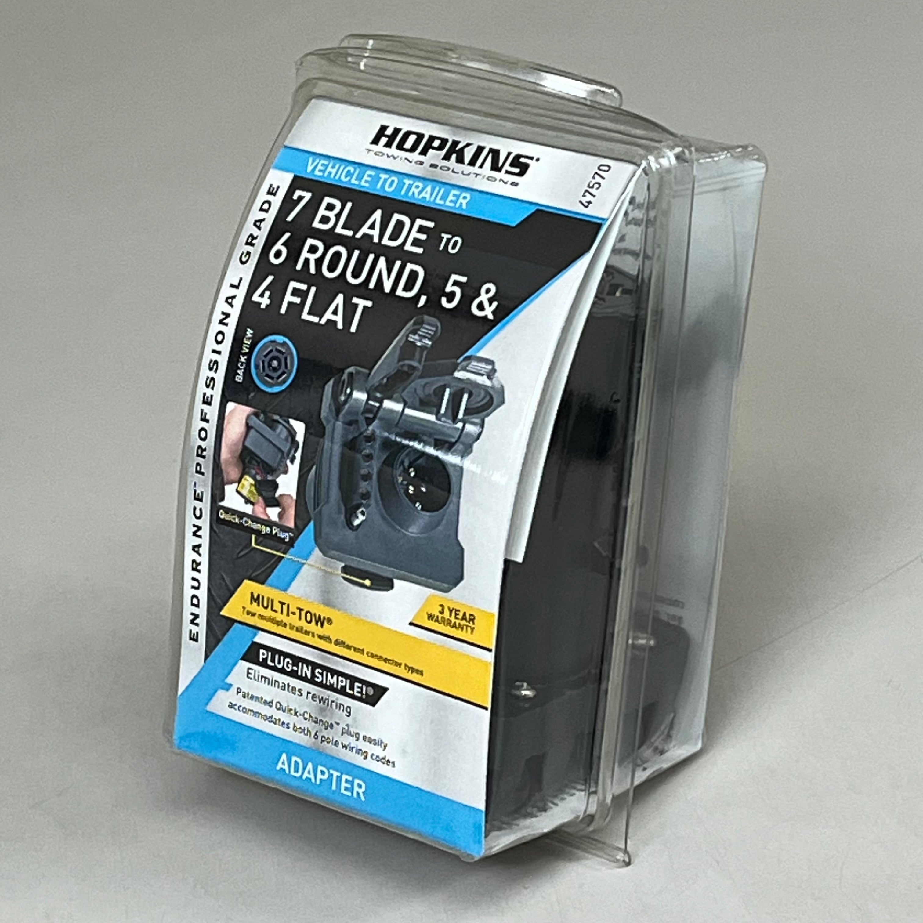 HOPKINS Towing Solutions 7 Blade to 6 Round, 5 & 4 Flat Multitow 47570