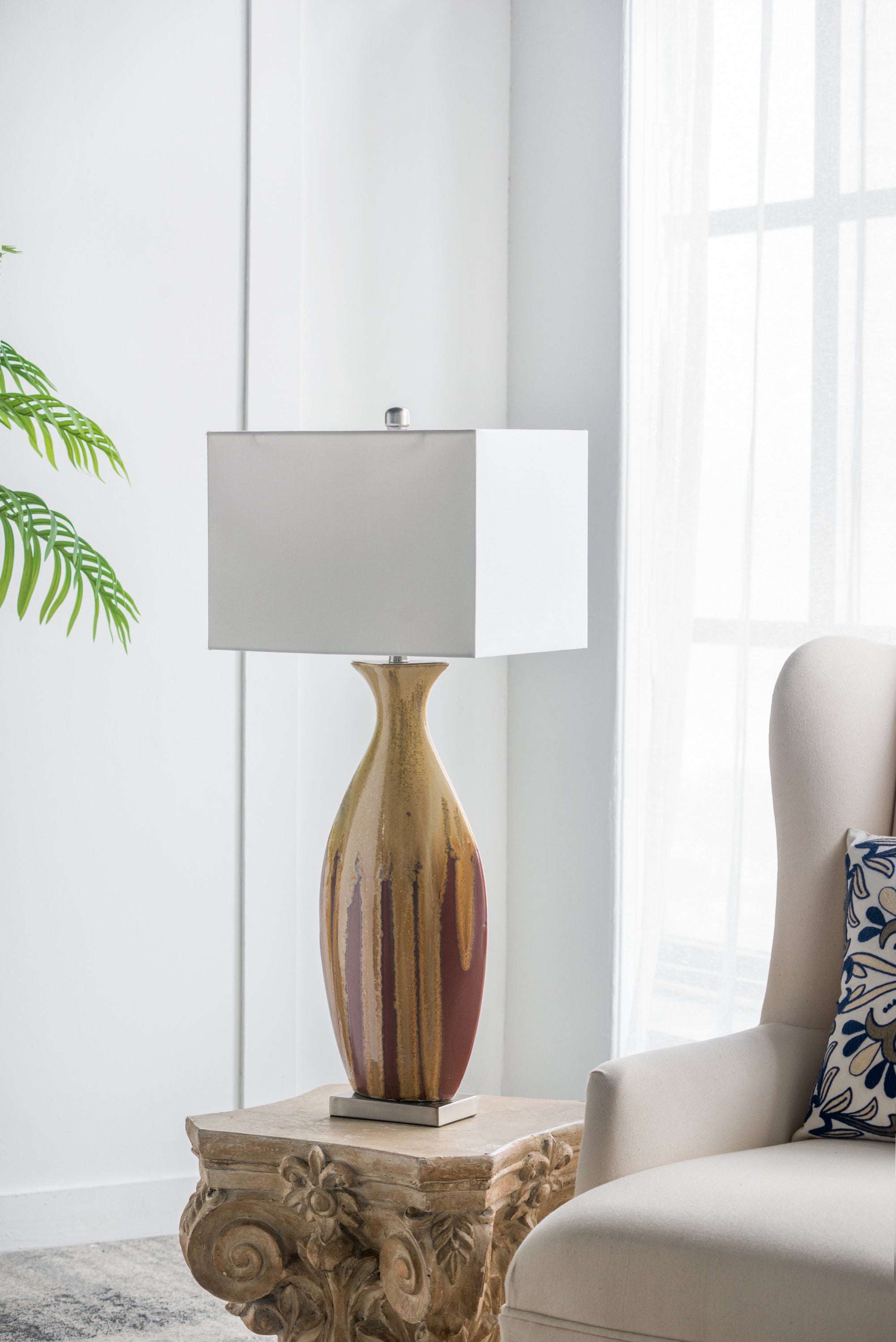 16x10.5x36 In Ceramic Table Lamp