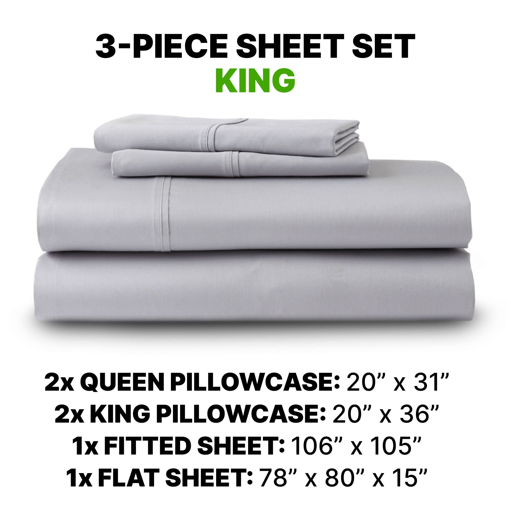 Sheet Set Luxurious Supima Cotton & TENCEL Blend with GhostGrip Bands
