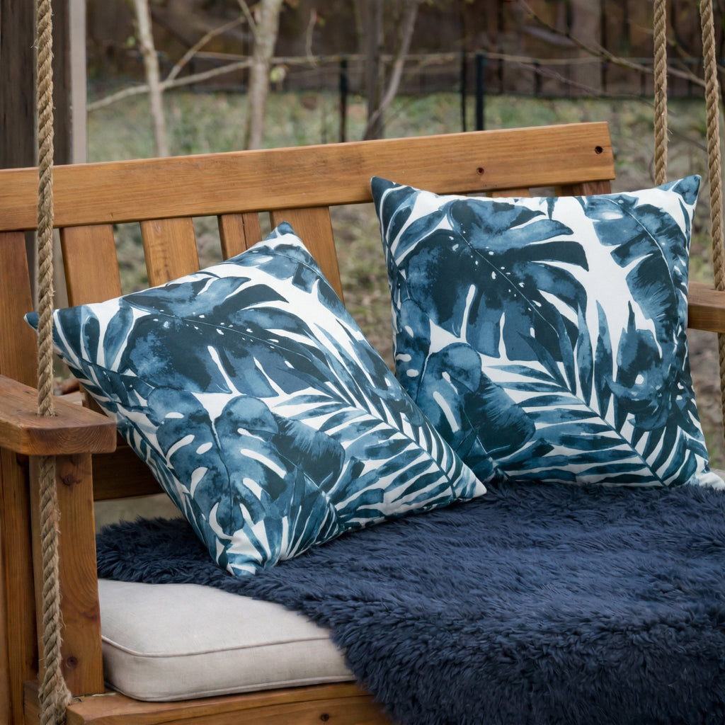 Outdoor Throw Pillows 2 Pack, 18x18 Inch, Waterproof & Fade Resistant