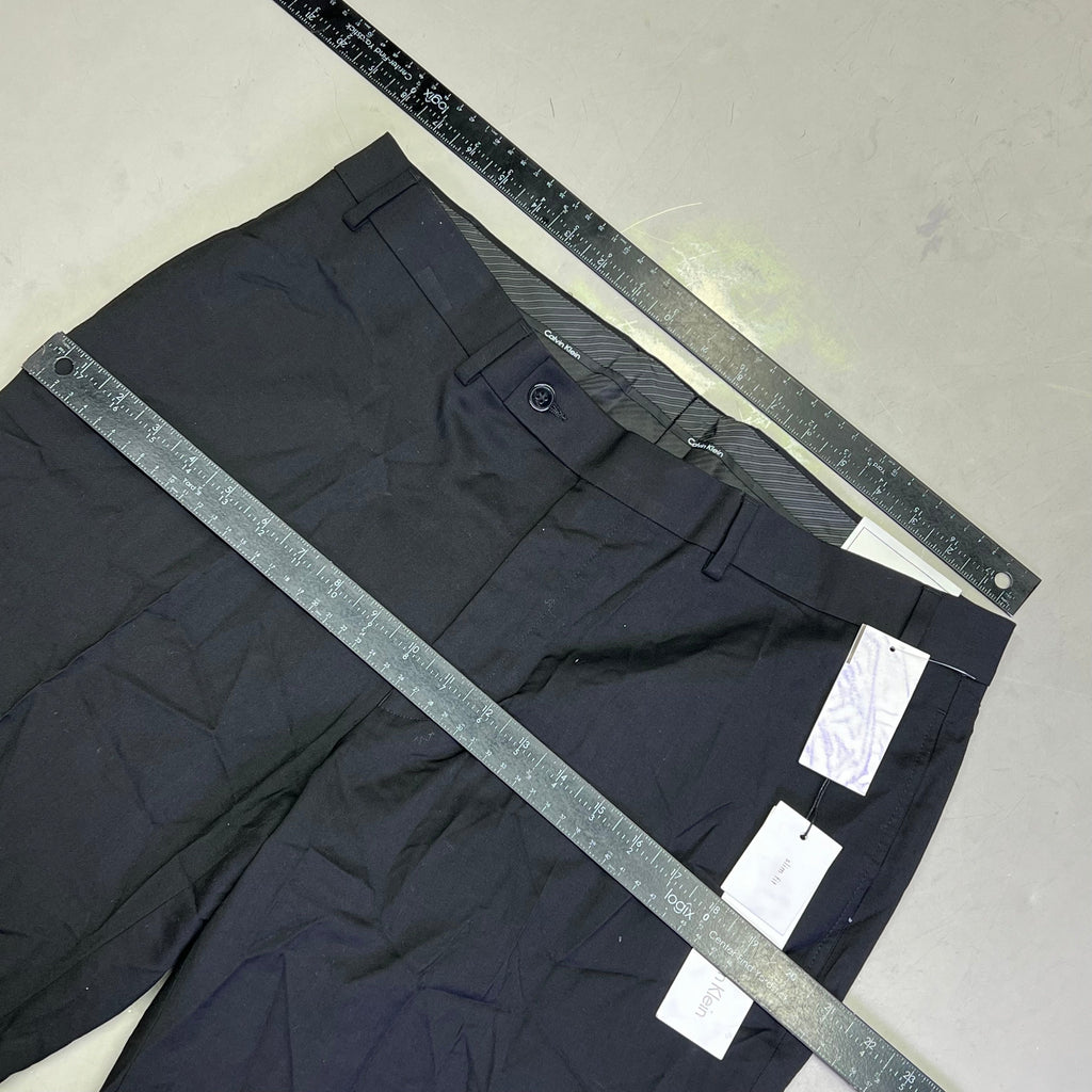 CALVIN KLEIN Slim Fit Slack Dress Pants Men's Sz 36W X 30L Black JMROPJJX0001