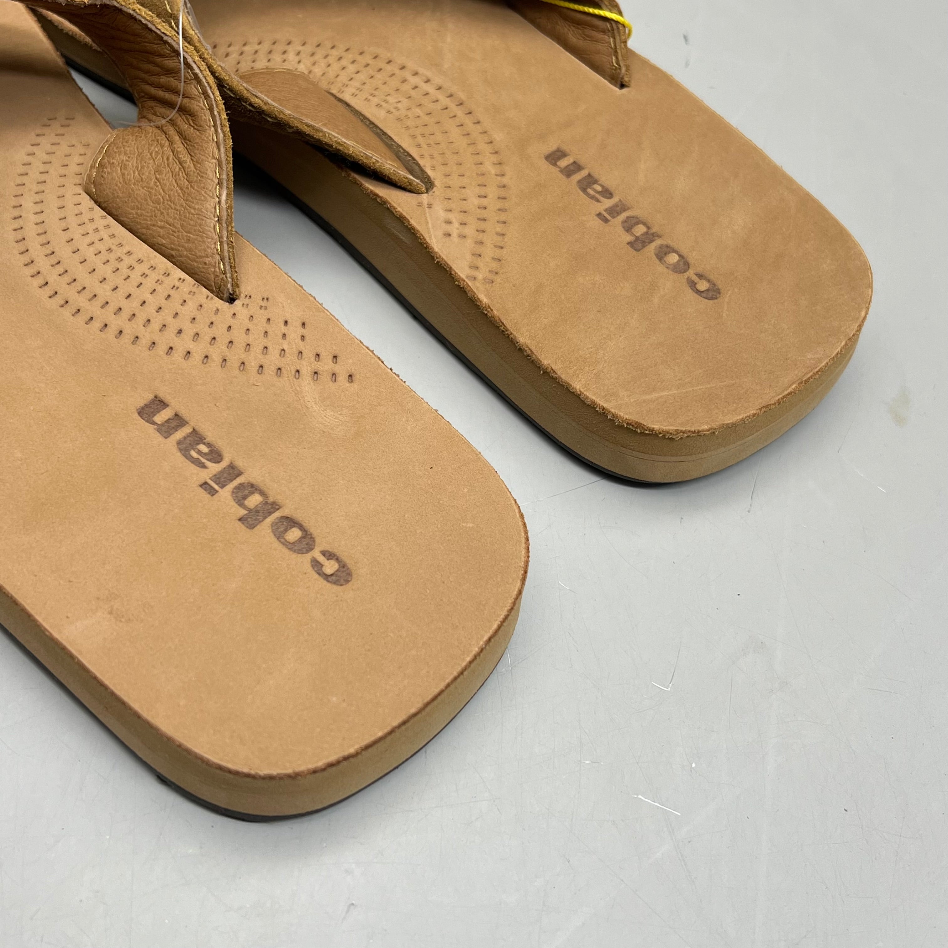 COBIAN Lazo Premium Leather Sandals Men's Sz 9 EU 41.5 Tan LZO-24-230-9