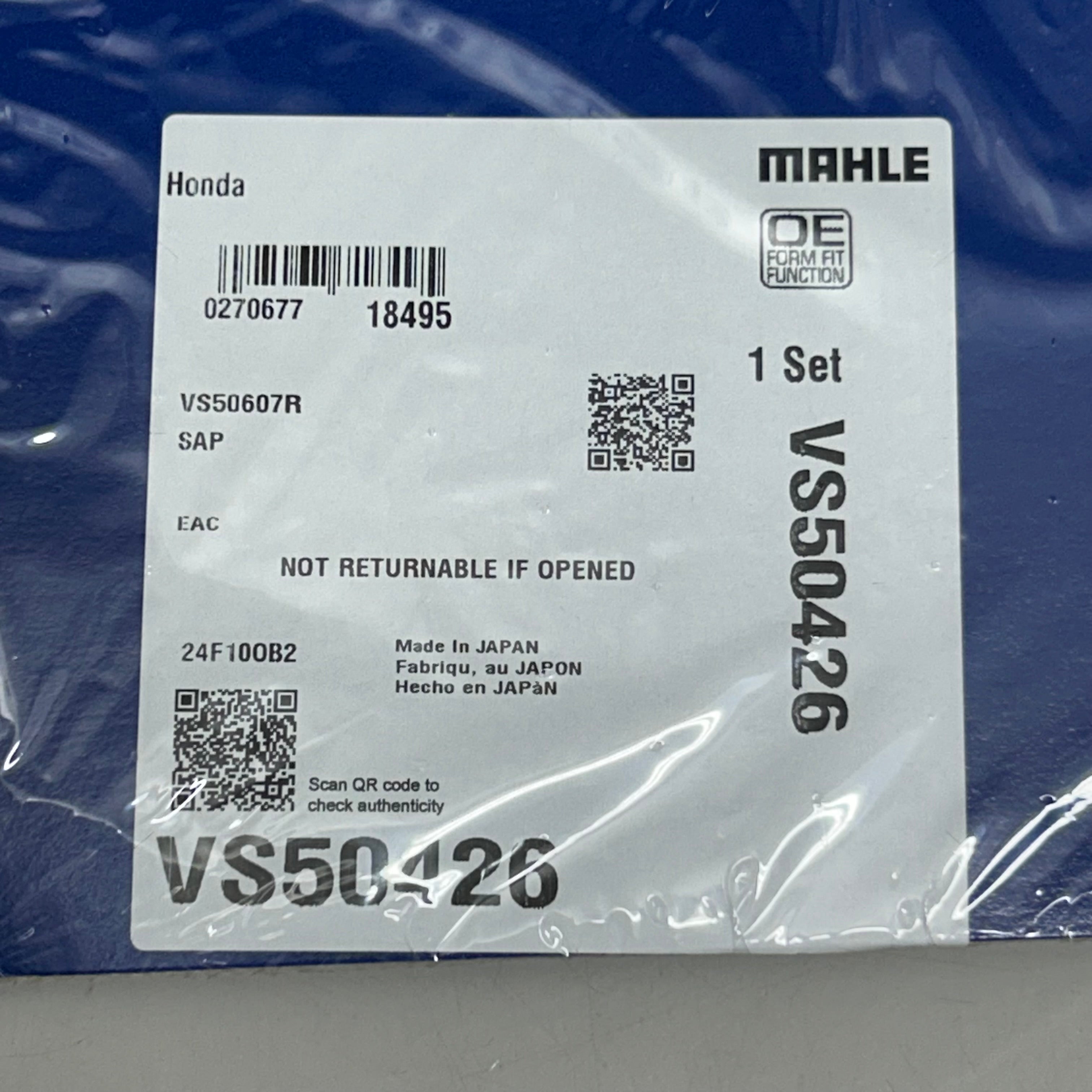 MAHLE Engine Valve Gover Gasket For Honda & Acura VS50426
