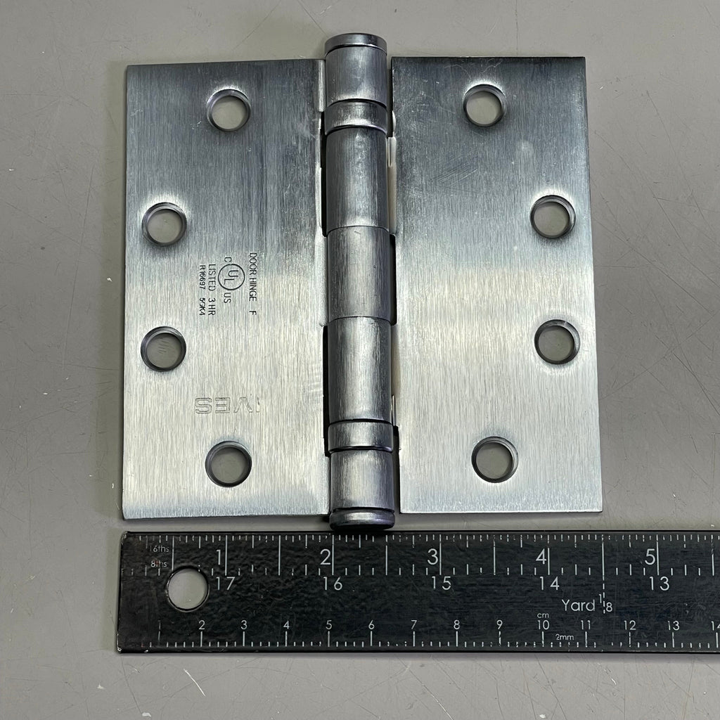 IVES (3 PACK) Full Mortise 5-Knuckle Hinge 4.5" x 4.5" Satin Chrome HINGE.323