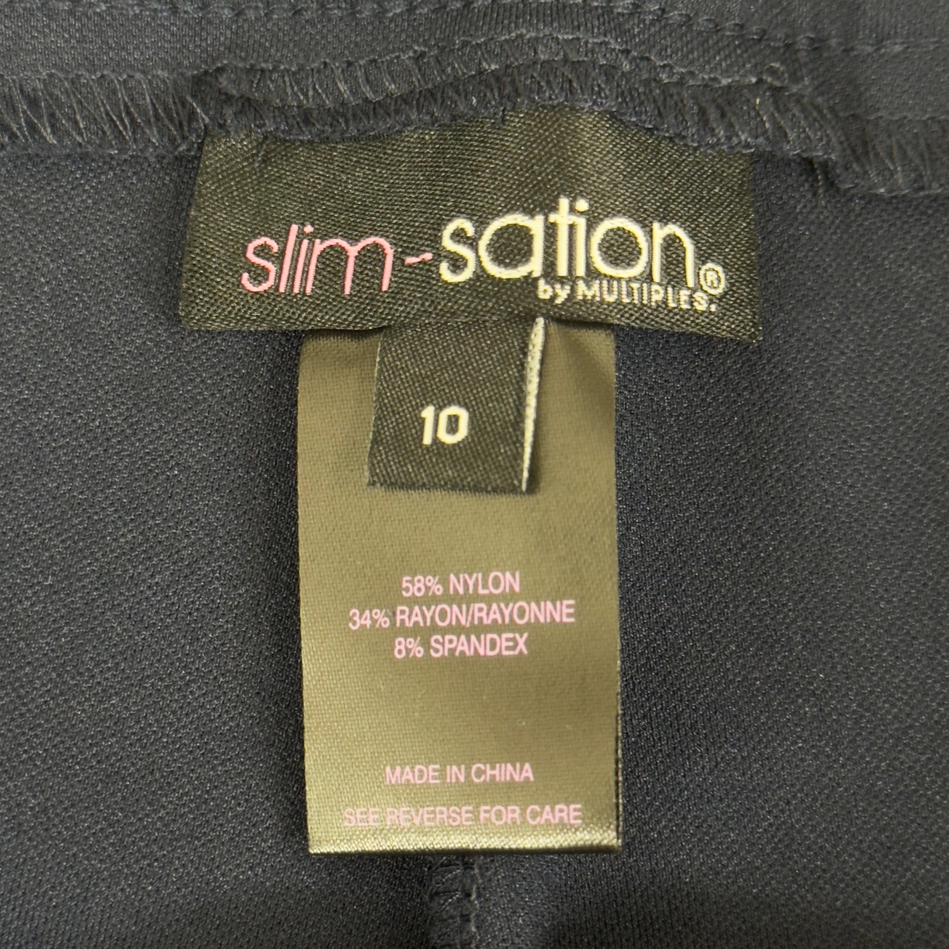 MULTIPLES Ankle Pants Petite Women's Sz 10 Midnight M48716PM