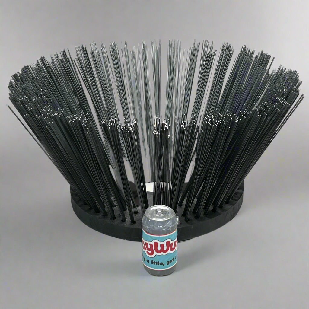 Street Sweeper Gutter Broom Sz 12" H x 24" D Black