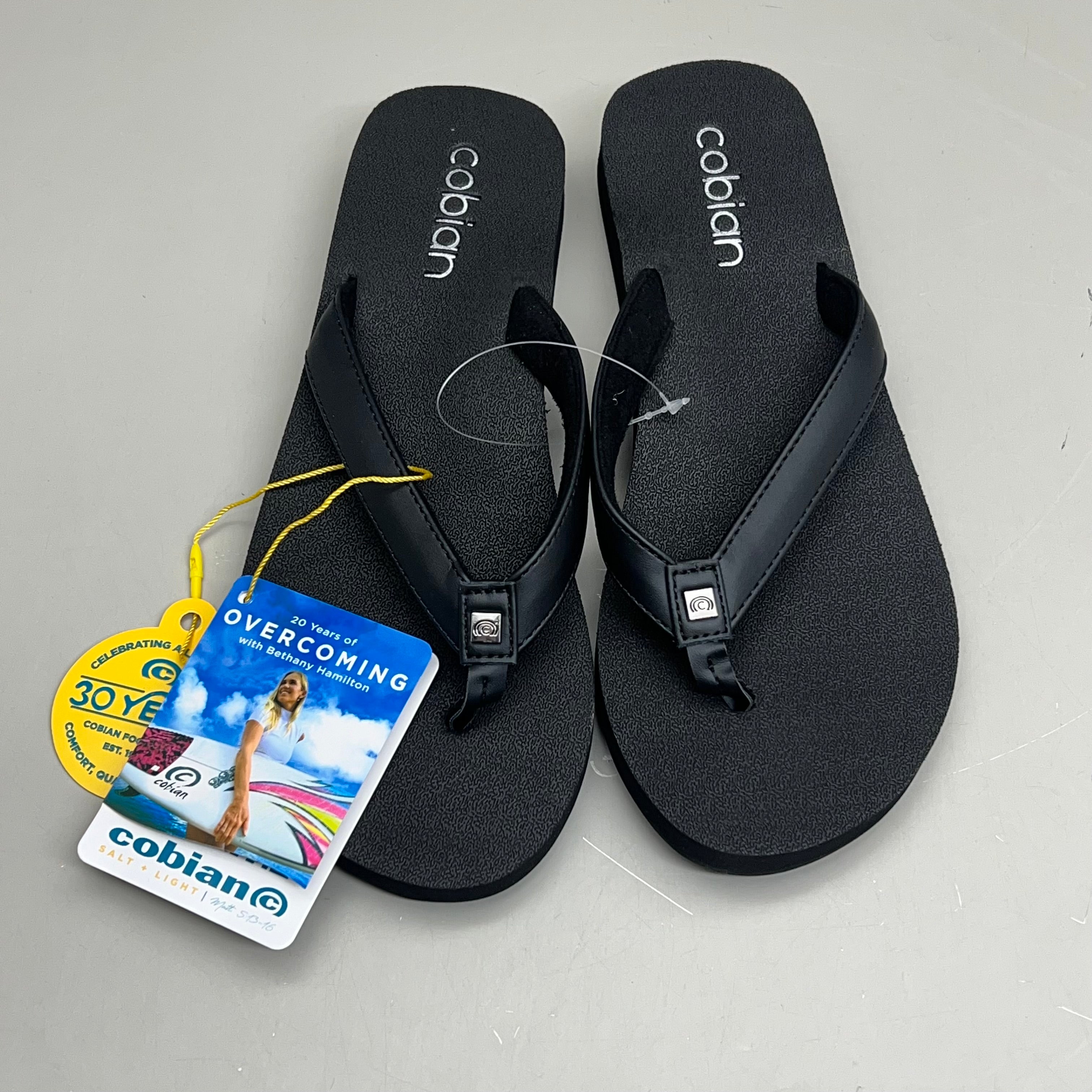 COBIAN Skinny Bounce Comfortable Synthetic Strap Women's Sz 6 Black SKI25-001-06