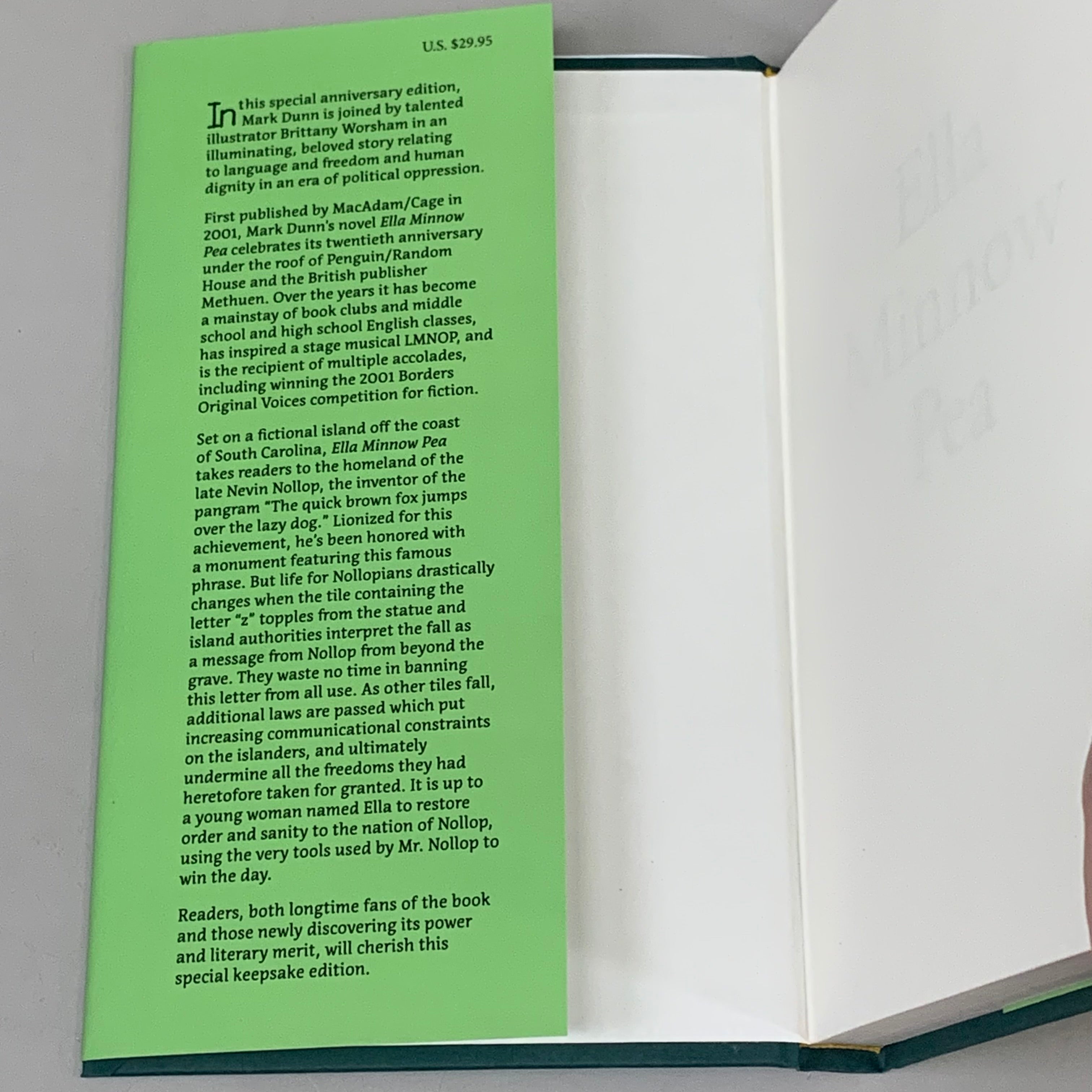 DZANC BOOKS Mark Dunn Ella Minnow Pea; 20th Anniversary Illustrated Edition 210 Pages