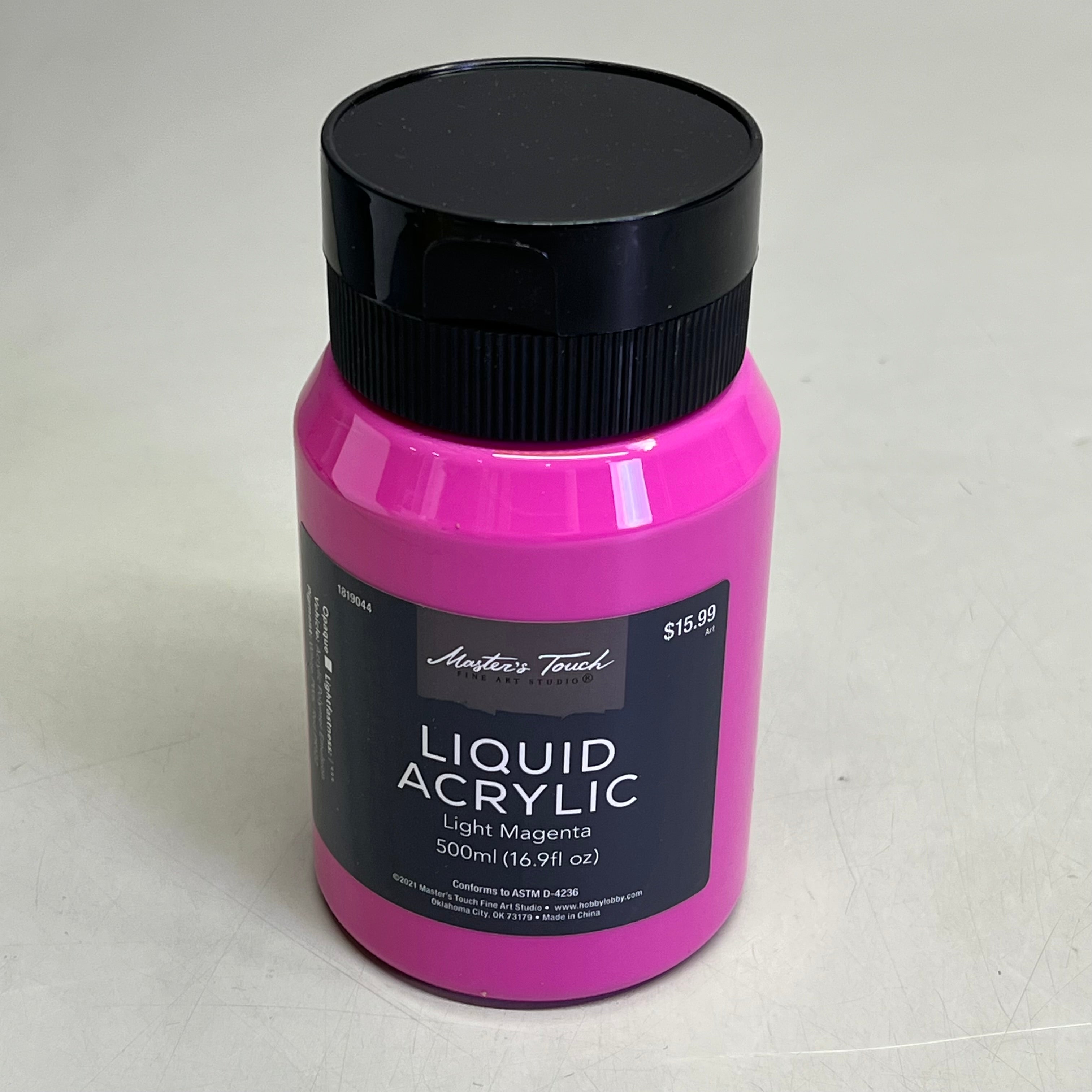 MASTERS TOUCH (2 PACK) Liquid Acrylic Artist Paint 16.9 oz Light Magenta 1819044