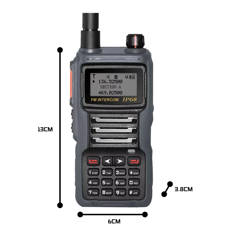 RUYAGE UV8D Dual Band Waterproof Walkie Talkie | IP68 UHF VHF Long Range Two Way Radio
