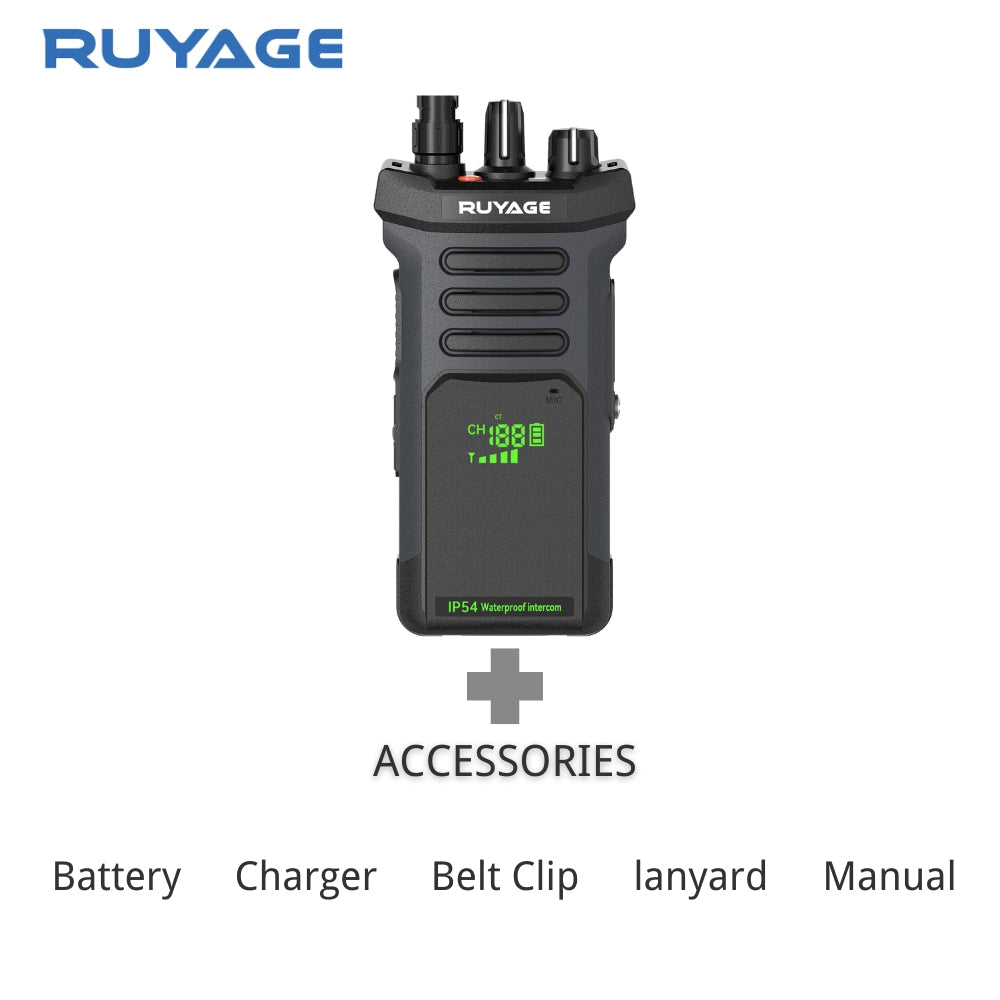 RUYAGE RT10 20W High Power UHF Two Way Radio | Long Range Walkie Talkie