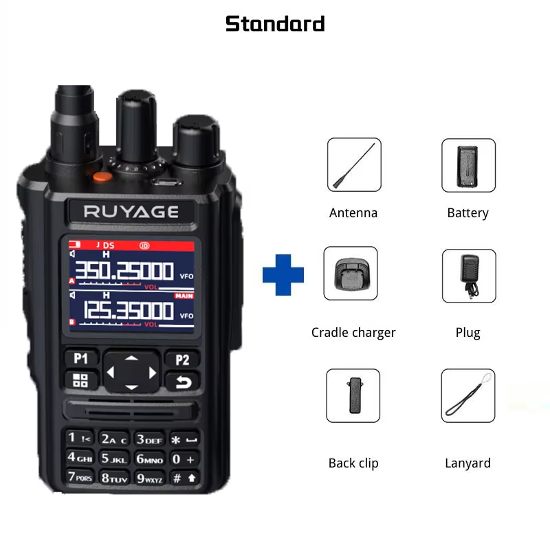RUYAGE 6 Band Two Way Radio with GPS | Air Band FM Radio Transceiver