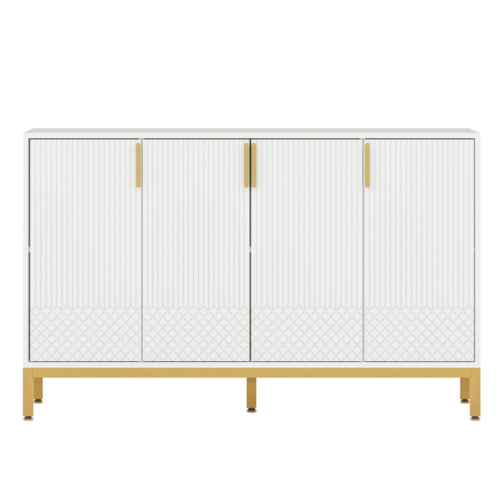 Buffet Sideboard Cabinet With Geometric Doors