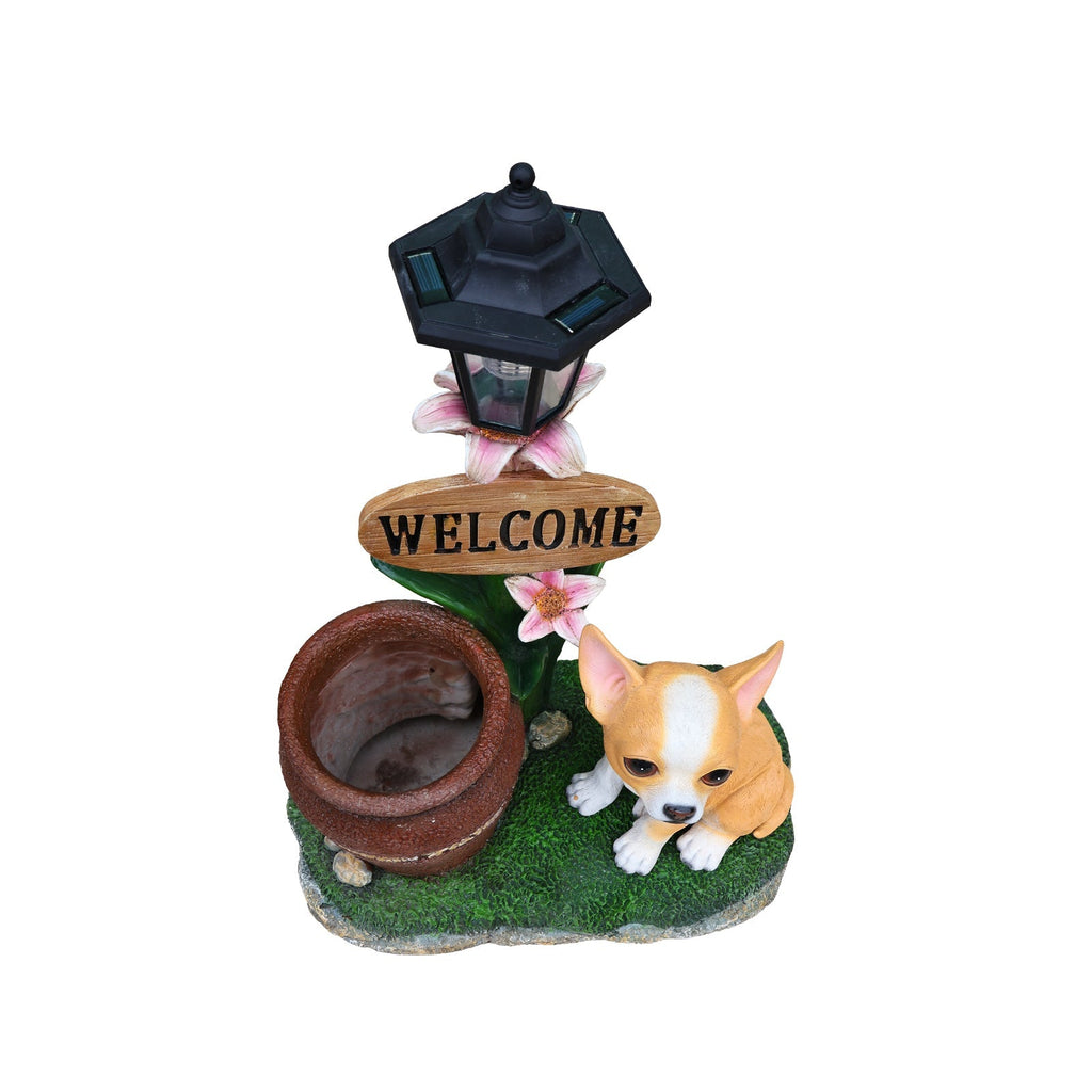 Sitting Corgi Dog Planter Outdoor Decor