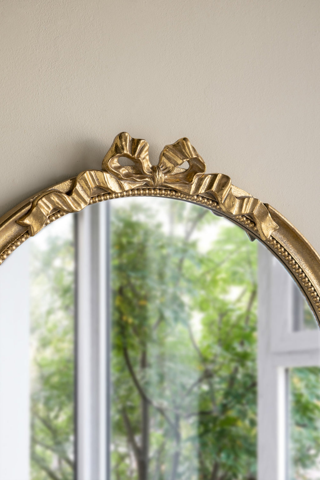 30' x 32.1' Round Decorative Wood Frame Wall Mirror