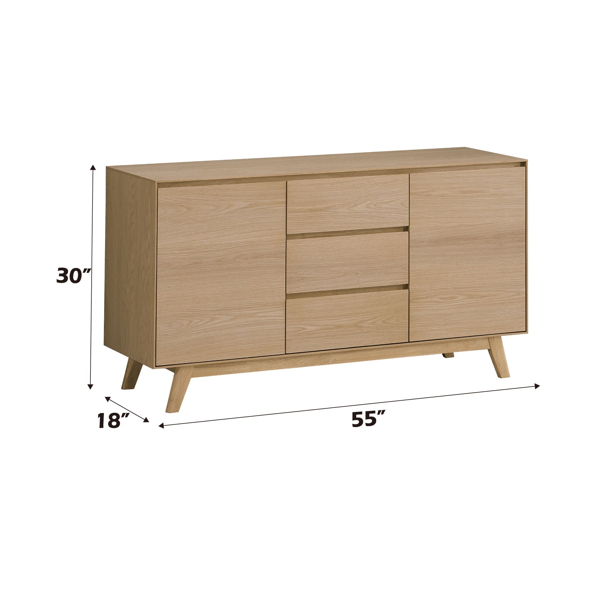 Kasem Server in Oak Finish