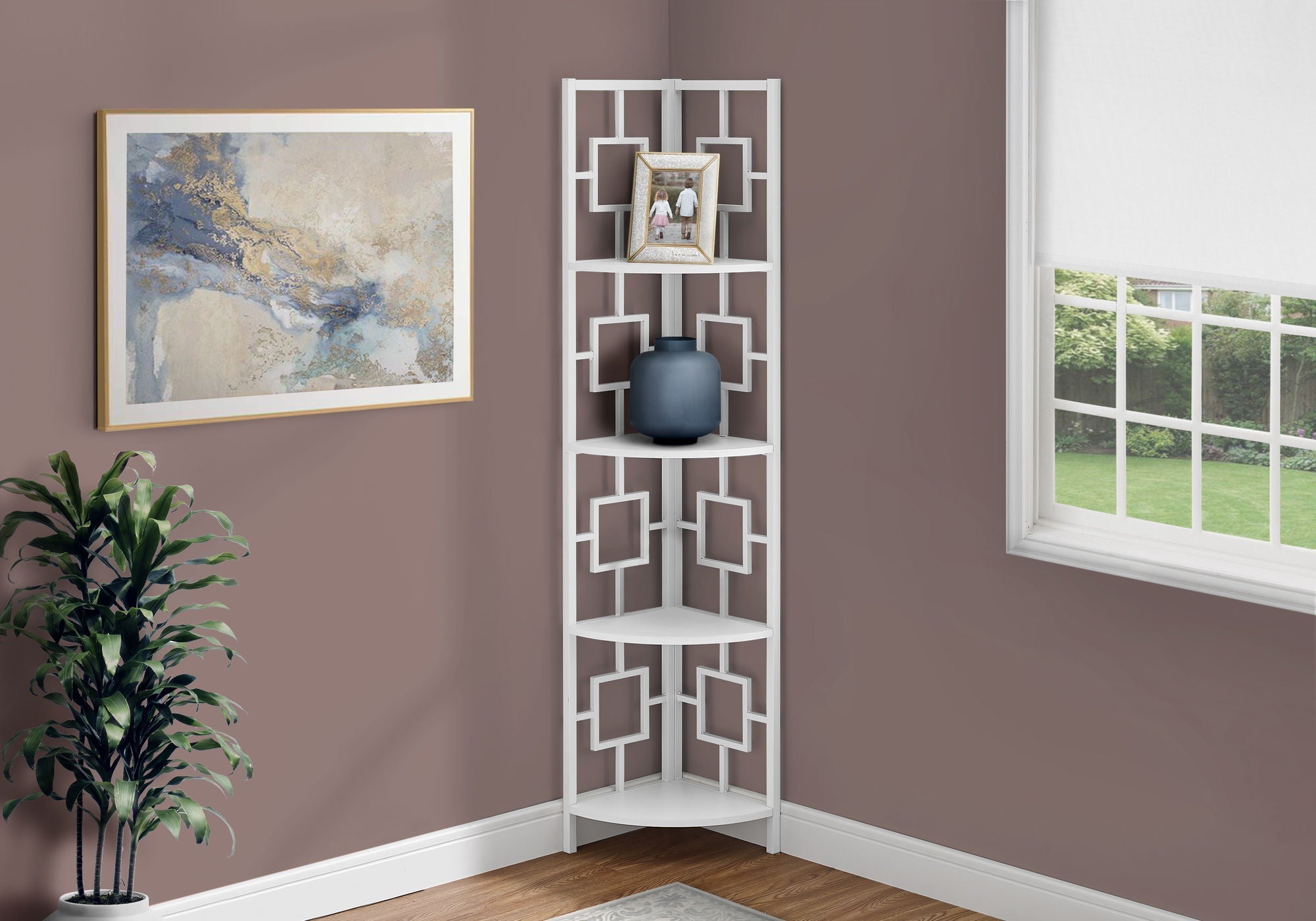 4 Tier Corner Bookshelf - Contemporary & Modern