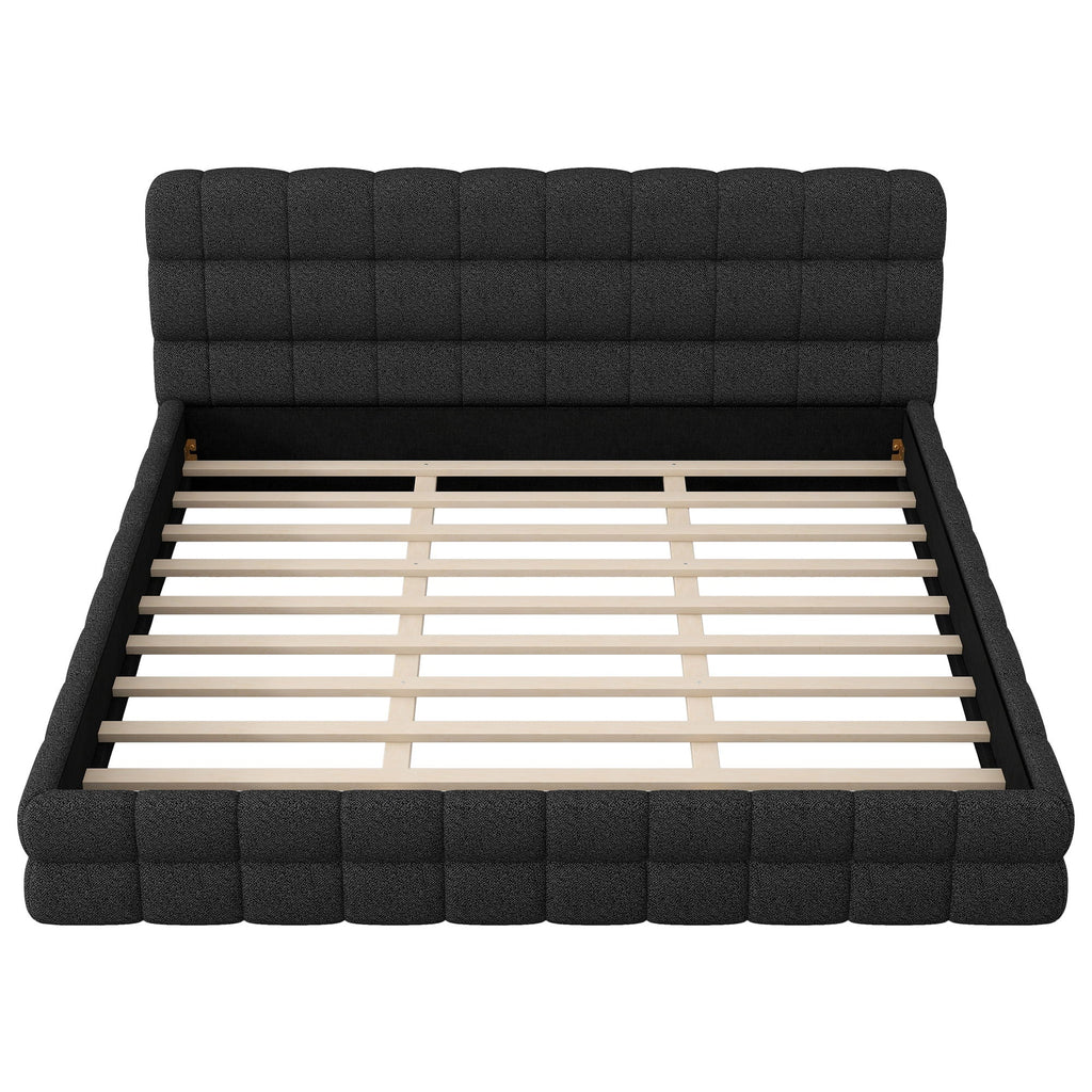 Upholstered Platform Bed With Headboard