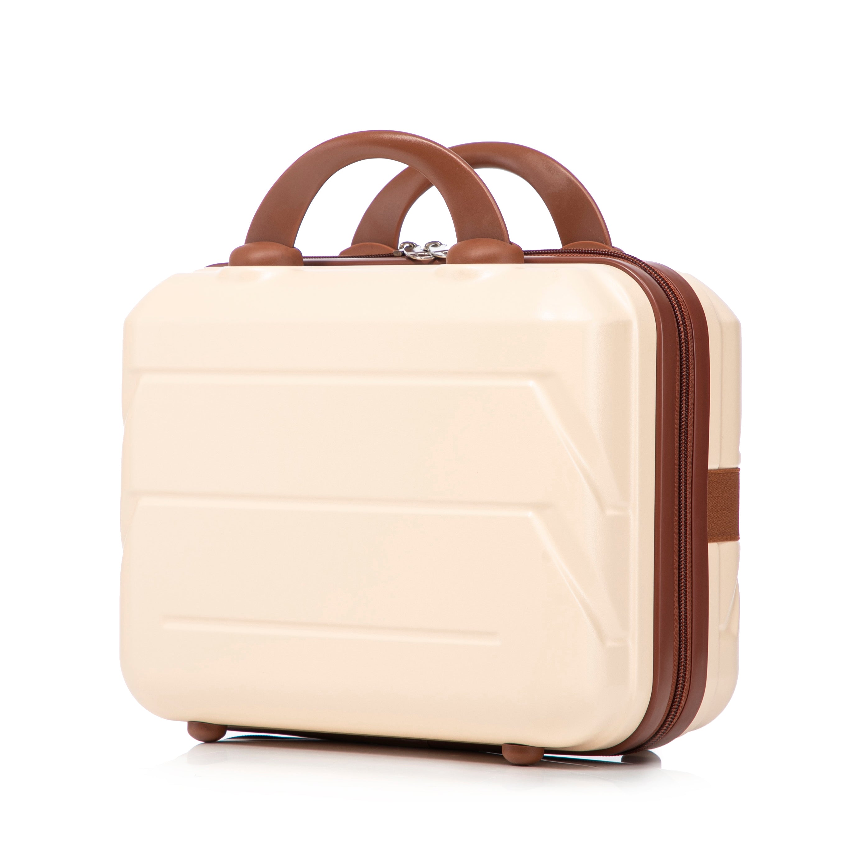 14'/20' 2-Piece Beige ABS Spinner Wheel Luggage Set