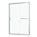 Single Sliding Bypass Shower Door Tempered Glass Enclosure