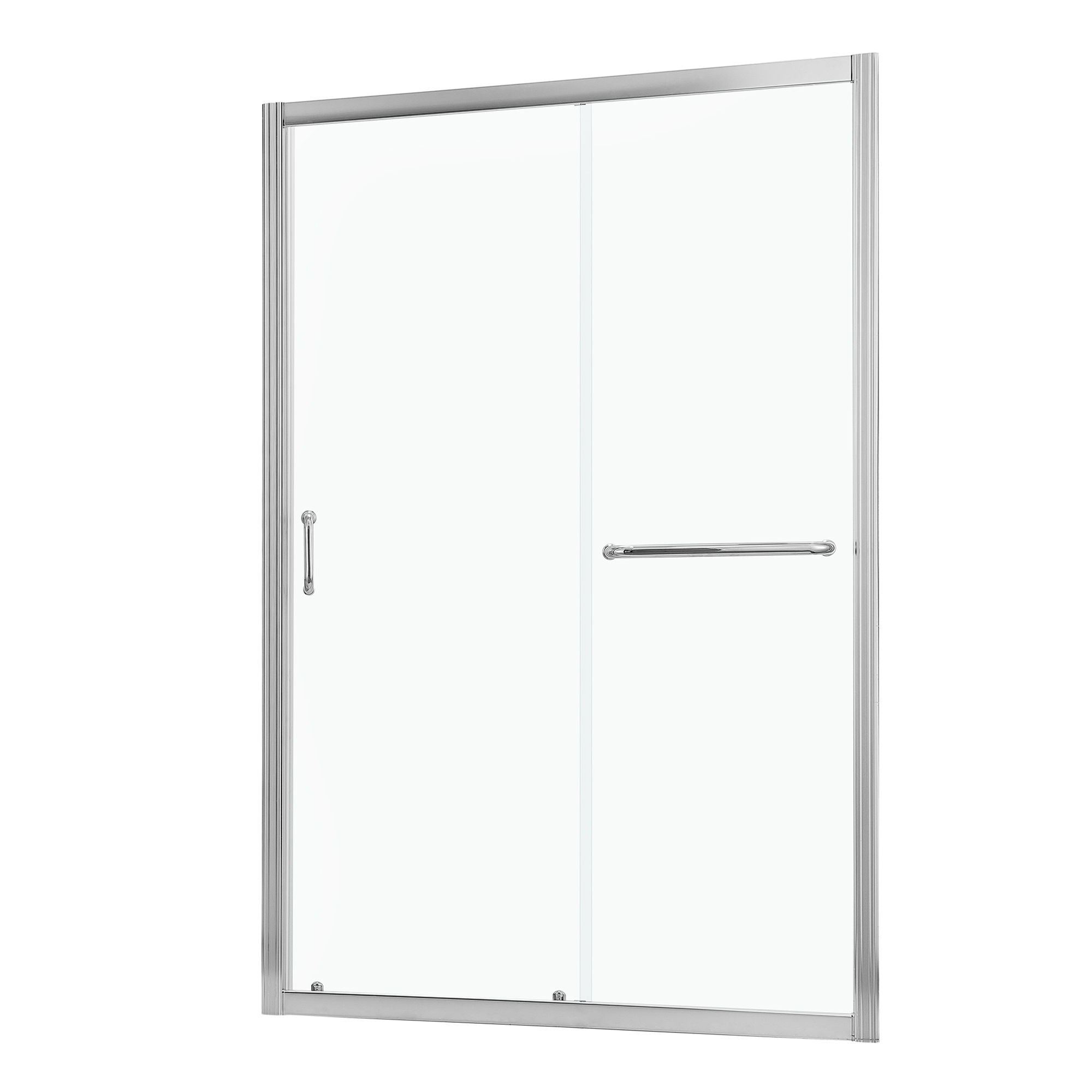 Single Sliding Bypass Shower Door Tempered Glass Enclosure