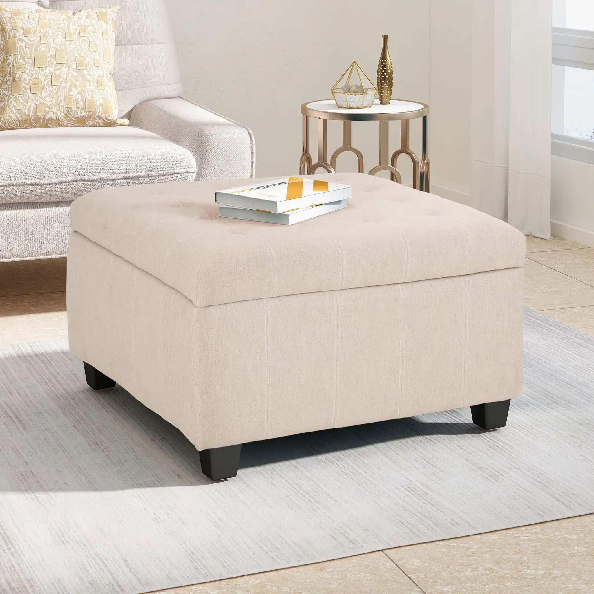 Isabella - Contemporary Ottoman With Storage