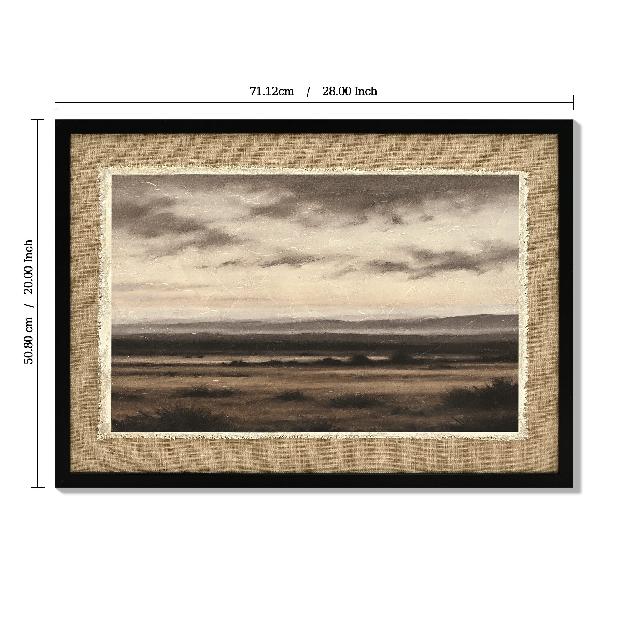Vintage Landscape Large Framed Wall Art, 20x28 Inch Canvas Print