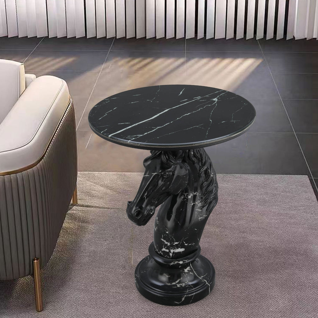 Horse Head Accent Table Animal Statue End Table