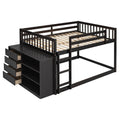 Bunk Bed With 4 Drawers and 3 Shelves