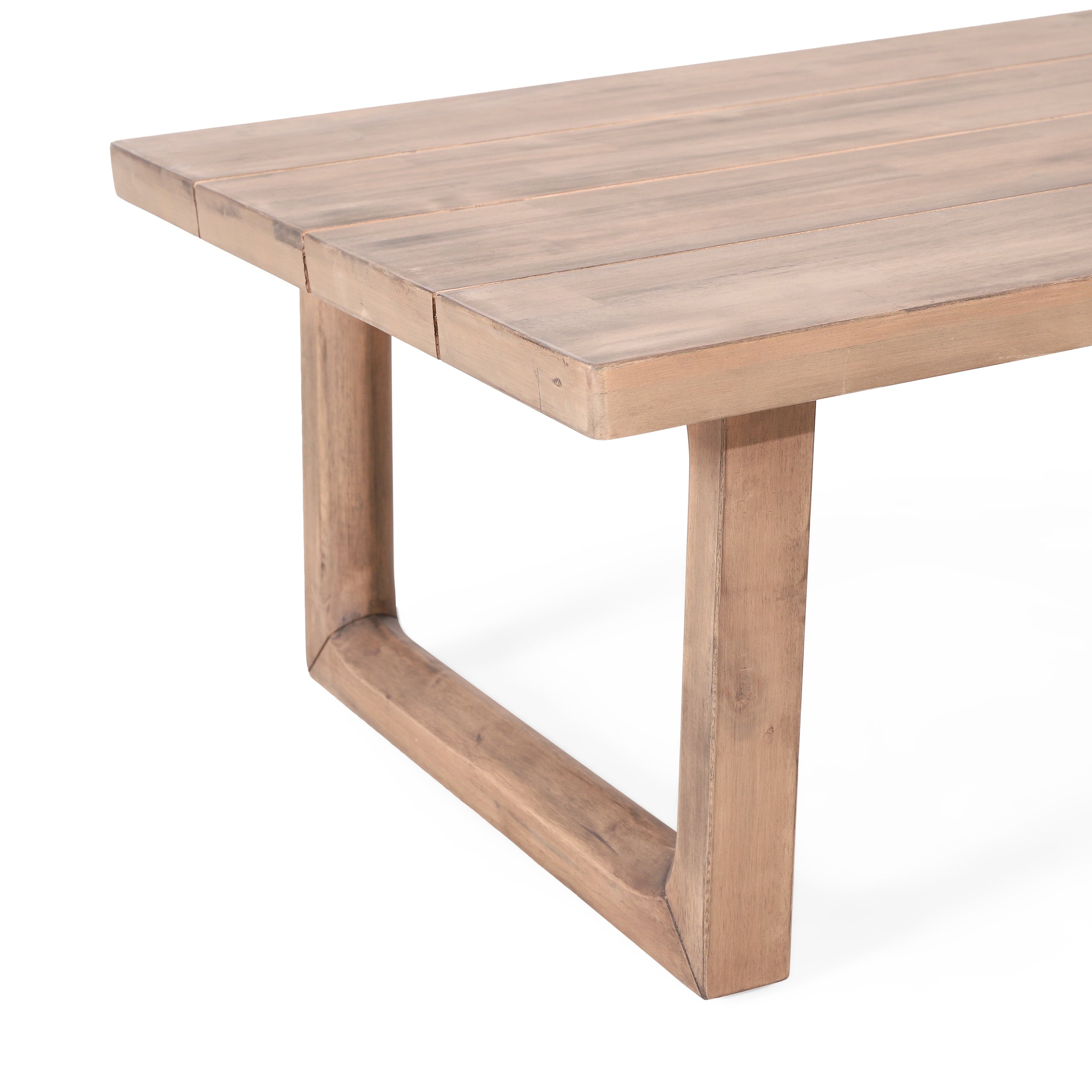 Outdoor Acacia Wood Loveseat and Coffee Table Set with Cushions