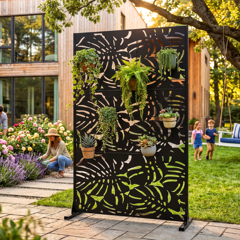 Metal Privacy Screens 3.3Ft x 6Ft Outdoor and Indoor Divider