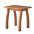 Kinesis Outdoor Side Table With Slatted Top and Wood Frame