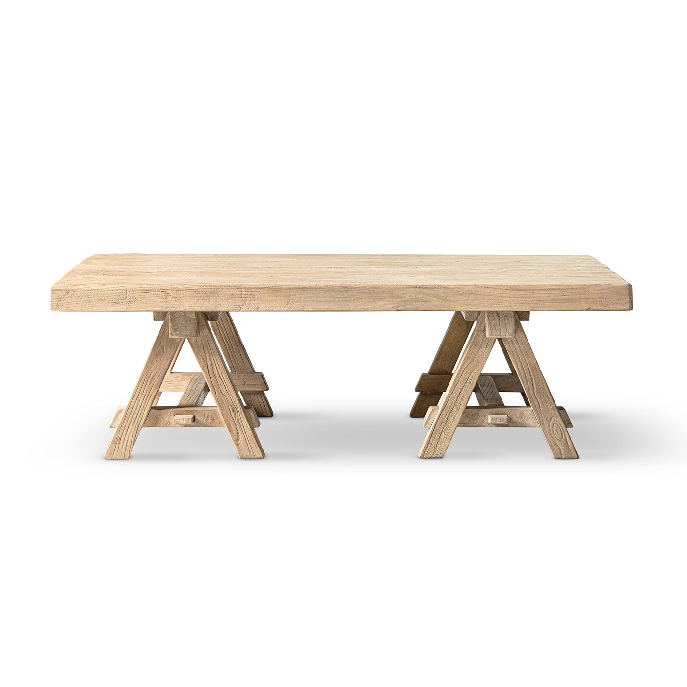 Hawthorne 48' Solid Reclaimed Elm Rectangular Trestle Coffee Table