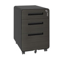 3-Drawer Mobile File Cabinet with Lock and Casters