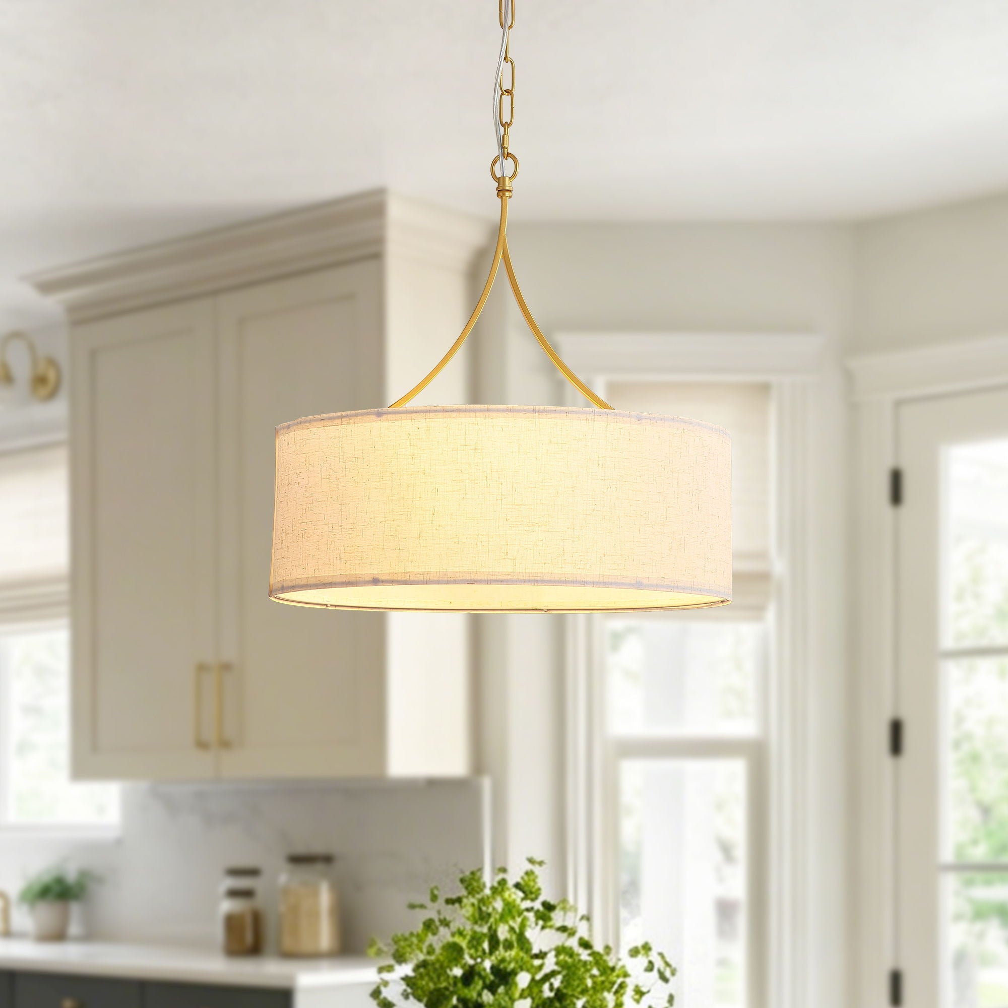 3 Light Drum Pendant Light
