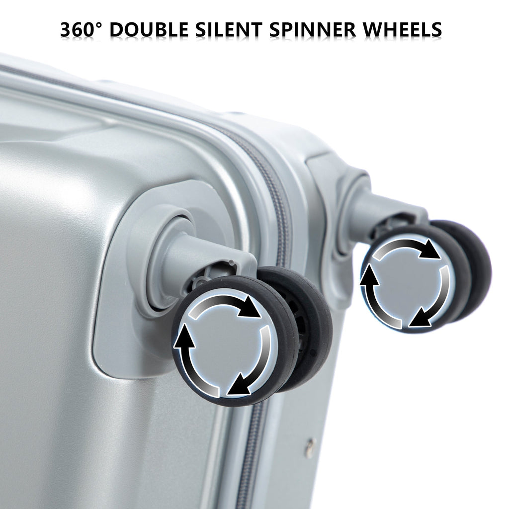 3-Piece ABS Spinner Wheel Luggage Set with Combination Lock